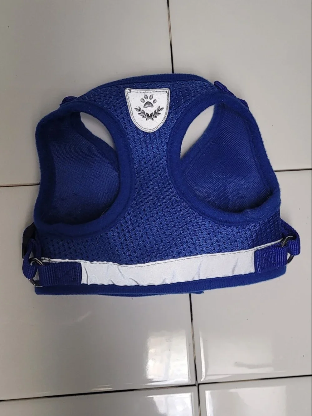 Dog's Safety Harness Vest in Royal Blue with Reflective Trim Medium